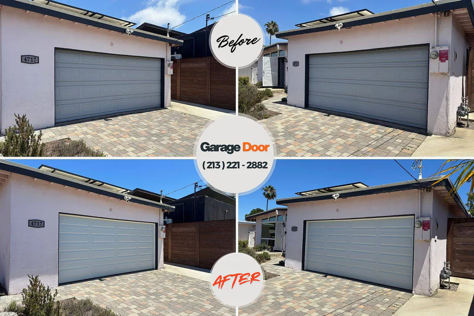 Before and after: garage door repair Taylorsville, MS